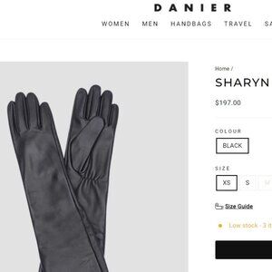 Danier long elbow length leather gloves new